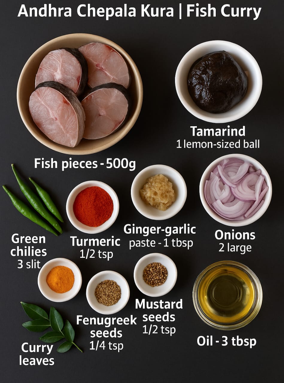 Chepala Pulusu Cooking Process