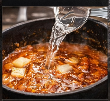 వేడి నీరు కలిపి ఉప్పు తగ్గించడం