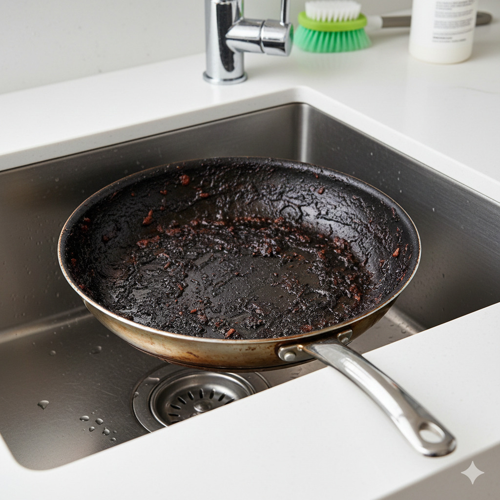 కాలిపోయిన స్టీల్ పాత్ర