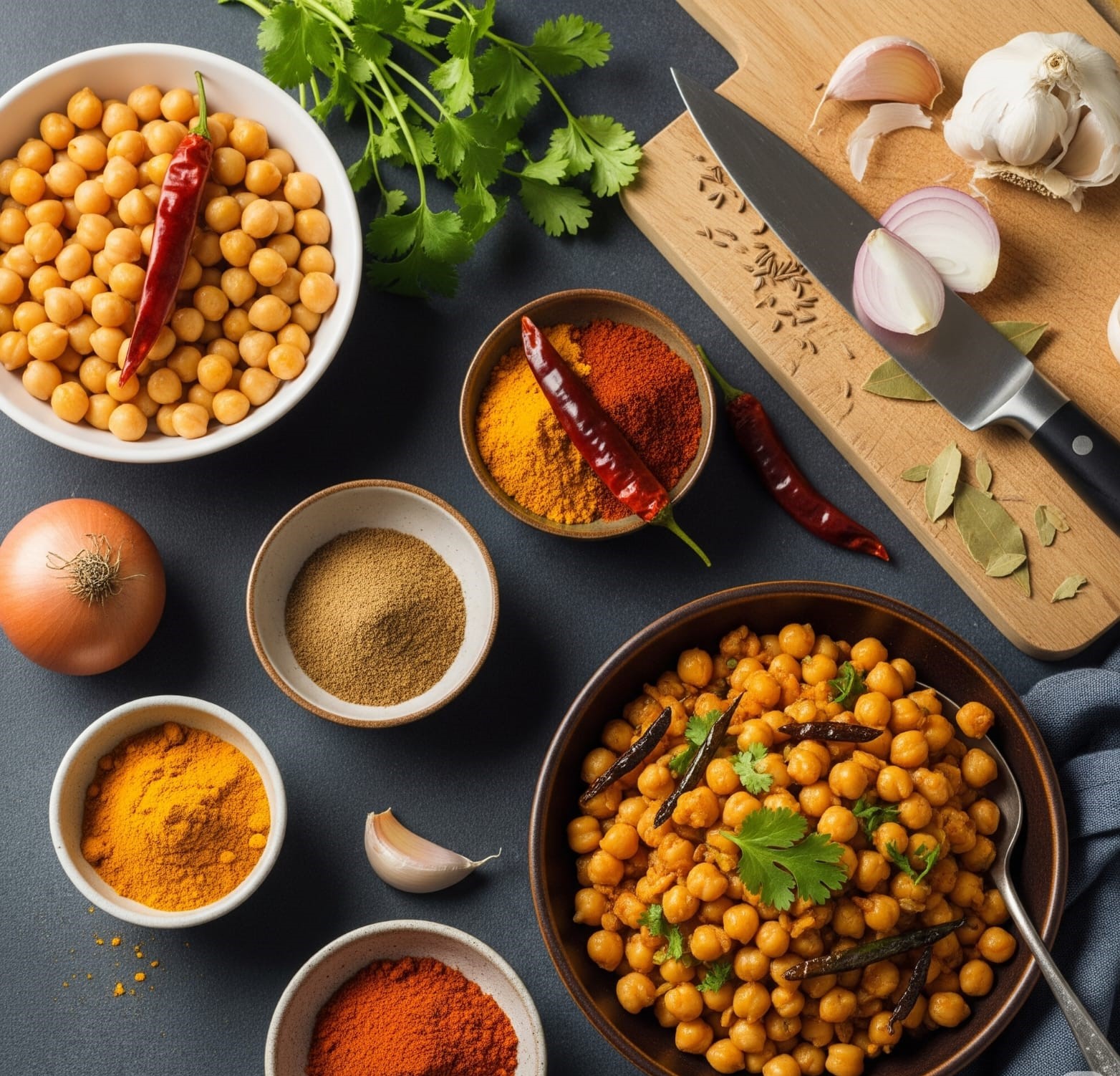 Dry Kala Chana Masala