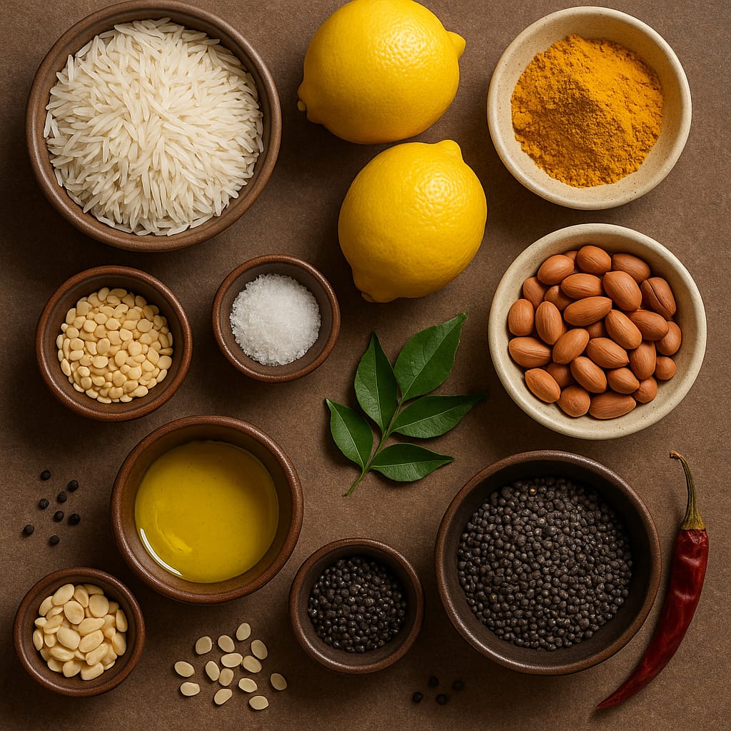 Ingredients for Lemon Rice Recipe