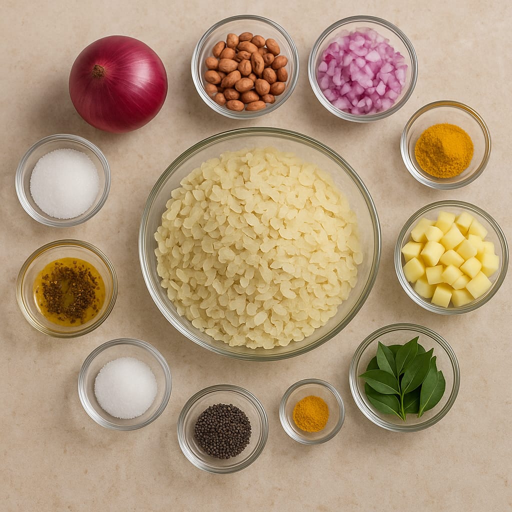 Ingredients for Kanda Batata Poha