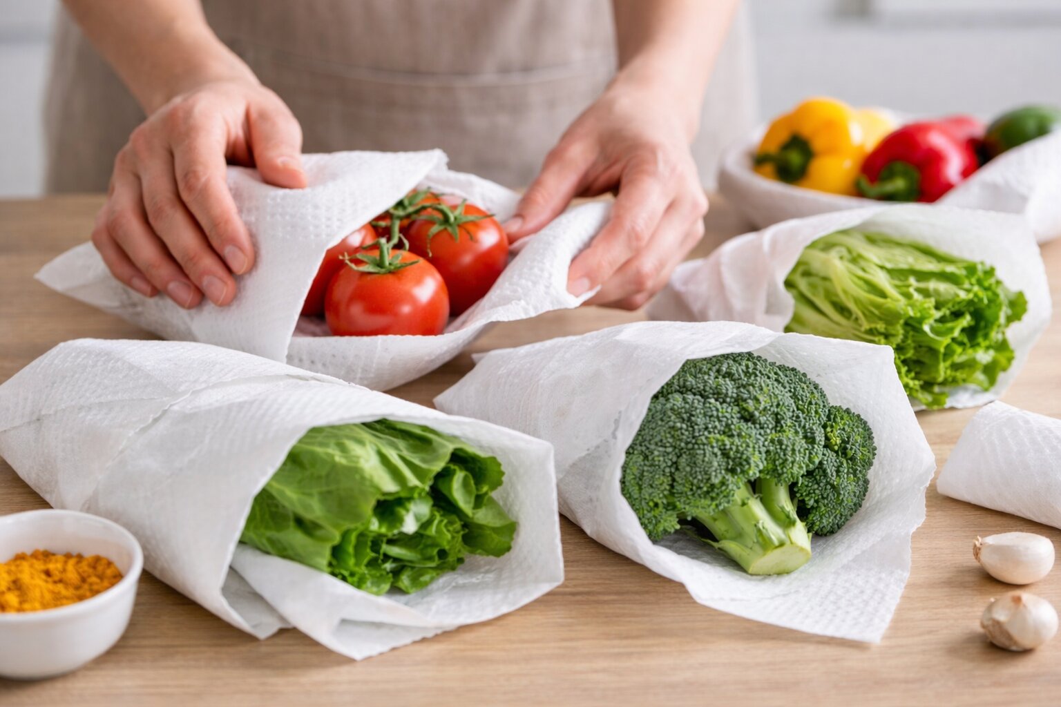 టిష్యూ పేపర్‌లో చుట్టడం